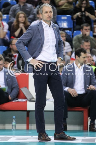  13.01.2018 RZESZOW <br />SIATKOWKA PLUS LIGA 2017/2018 MEN VOLLEYBALL POLAND POLISH PLUSLIGA LEAGUE SEASON 2017/2018 <br />MECZ ASSECO RESOVIA RZESZOW - BBTS BIELSKO BIALA <br />N/Z ANDRZEJ KOWAL - I TRENER ( HEAD COACH ) SYLWETKA <br /> 