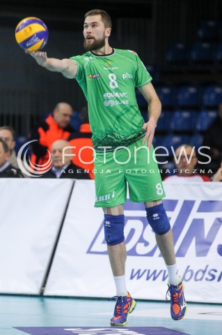  13.01.2018 RZESZOW <br />SIATKOWKA PLUS LIGA 2017/2018 MEN VOLLEYBALL POLAND POLISH PLUSLIGA LEAGUE SEASON 2017/2018 <br />MECZ ASSECO RESOVIA RZESZOW - BBTS BIELSKO BIALA <br />N/Z BARTOSZ JANECZEK SYLWETKA <br /> 