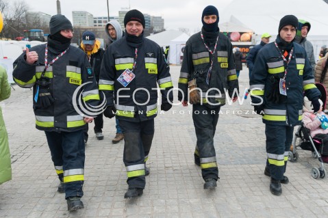  14.01.2018 WARSZAWA <br />26 FINAL WIELKIEJ ORKIESTRY SWIATECZNEJ POMOCY<br />N/Z STRAZACY WOLONTARIUSZ WOLONTARIUSZE WOSP<br /> 