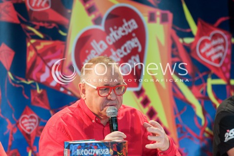  14.01.2018 WARSZAWA <br />26 FINAL WIELKIEJ ORKIESTRY SWIATECZNEJ POMOCY<br />KONFERENCJA PRASOWA JURKA OWSIAKA<br />N/Z JUREK JERZY OWSIAK<br /> 