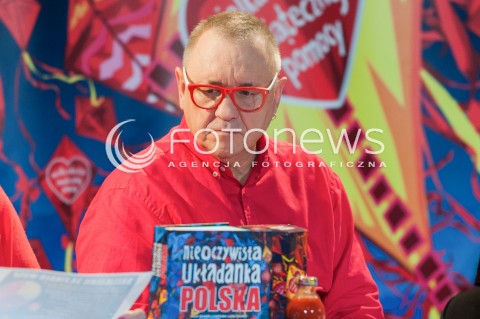  14.01.2018 WARSZAWA <br />26 FINAL WIELKIEJ ORKIESTRY SWIATECZNEJ POMOCY<br />KONFERENCJA PRASOWA JURKA OWSIAKA<br />N/Z JUREK JERZY OWSIAK<br /> 