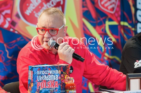  14.01.2018 WARSZAWA <br />26 FINAL WIELKIEJ ORKIESTRY SWIATECZNEJ POMOCY<br />KONFERENCJA PRASOWA JURKA OWSIAKA<br />N/Z JUREK JERZY OWSIAK<br /> 