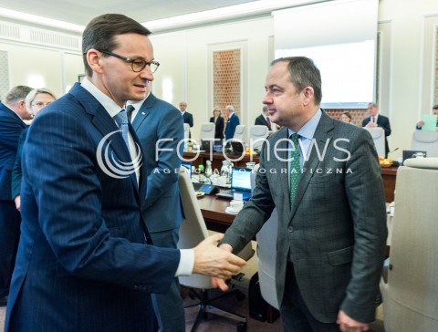  16.01.2018 WARSZAWA<br />POSIEDZENIE RADY MINISTROW<br />N/Z MATEUSZ MORAWIECKI KONRAD SZYMANSKI<br /> 