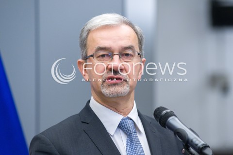  18.01.2018 WARSZAWA<br />KONFERENCJA PRASOWA MINISTER PRZEDSIEBIORCZOSCI I TECHNOLOGII JADWIGI EMILEWICZ ORAZ MINISTRA INWESTYCJI I ROZWOJU JERZEGO KWIECINSKIEGO<br />KONFERENCJA POSWIECONA PREZENTACJI ZADAN NOWO POWSTALYCH RESORTOW.<br />N/Z JERZY KWIECINSKI<br /> 