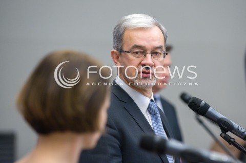  18.01.2018 WARSZAWA<br />KONFERENCJA PRASOWA MINISTER PRZEDSIEBIORCZOSCI I TECHNOLOGII JADWIGI EMILEWICZ ORAZ MINISTRA INWESTYCJI I ROZWOJU JERZEGO KWIECINSKIEGO<br />KONFERENCJA POSWIECONA PREZENTACJI ZADAN NOWO POWSTALYCH RESORTOW.<br />N/Z JERZY KWIECINSKI<br /> 