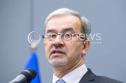  18.01.2018 WARSZAWA<br />KONFERENCJA PRASOWA MINISTER PRZEDSIEBIORCZOSCI I TECHNOLOGII JADWIGI EMILEWICZ ORAZ MINISTRA INWESTYCJI I ROZWOJU JERZEGO KWIECINSKIEGO<br />KONFERENCJA POSWIECONA PREZENTACJI ZADAN NOWO POWSTALYCH RESORTOW.<br />N/Z JERZY KWIECINSKI<br /> 