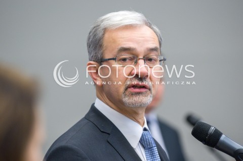  18.01.2018 WARSZAWA<br />KONFERENCJA PRASOWA MINISTER PRZEDSIEBIORCZOSCI I TECHNOLOGII JADWIGI EMILEWICZ ORAZ MINISTRA INWESTYCJI I ROZWOJU JERZEGO KWIECINSKIEGO<br />KONFERENCJA POSWIECONA PREZENTACJI ZADAN NOWO POWSTALYCH RESORTOW.<br />N/Z JERZY KWIECINSKI<br /> 