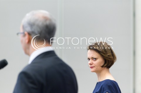  18.01.2018 WARSZAWA<br />KONFERENCJA PRASOWA MINISTER PRZEDSIEBIORCZOSCI I TECHNOLOGII JADWIGI EMILEWICZ ORAZ MINISTRA INWESTYCJI I ROZWOJU JERZEGO KWIECINSKIEGO<br />KONFERENCJA POSWIECONA PREZENTACJI ZADAN NOWO POWSTALYCH RESORTOW.<br />N/Z JADWIGA EMILEWICZ JERZY KWIECINSKI<br /> 