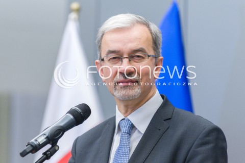  18.01.2018 WARSZAWA<br />KONFERENCJA PRASOWA MINISTER PRZEDSIEBIORCZOSCI I TECHNOLOGII JADWIGI EMILEWICZ ORAZ MINISTRA INWESTYCJI I ROZWOJU JERZEGO KWIECINSKIEGO<br />KONFERENCJA POSWIECONA PREZENTACJI ZADAN NOWO POWSTALYCH RESORTOW.<br />N/Z JERZY KWIECINSKI<br /> 