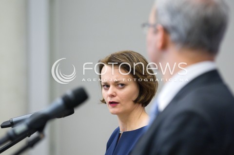  18.01.2018 WARSZAWA<br />KONFERENCJA PRASOWA MINISTER PRZEDSIEBIORCZOSCI I TECHNOLOGII JADWIGI EMILEWICZ ORAZ MINISTRA INWESTYCJI I ROZWOJU JERZEGO KWIECINSKIEGO<br />KONFERENCJA POSWIECONA PREZENTACJI ZADAN NOWO POWSTALYCH RESORTOW.<br />N/Z JADWIGA EMILEWICZ<br /> 