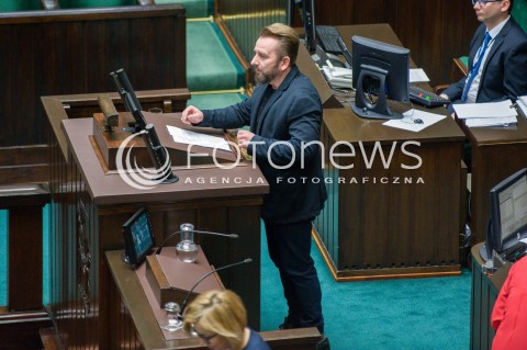  25.01.2018 WARSZAWA SEJM<br />POSIEDZENIE SEJMU <br />N/Z PIOTR LIROY MARZEC<br /> 
