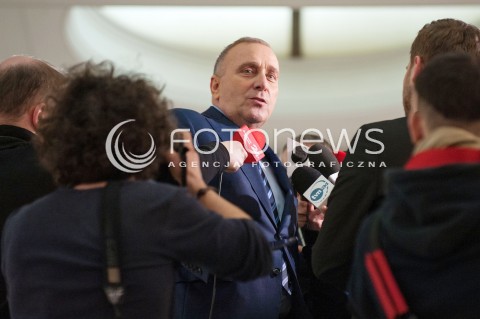  25.01.2018 WARSZAWA SEJM<br />POSIEDZENIE SEJMU <br />N/Z GRZEGORZ SCHETYNA MEDIA DZIENNIKARZE<br /> 