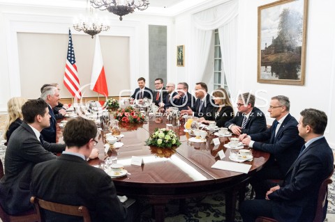 26.01.2018 WARSZAWA<br />SPOTKANIE PREZYDENTA RP Z SEKRETARZEM STANU USA<br />N/Z PREZYDENT RP ANDRZEJ DUDA SEKRETARZ STANU USA REX TILLERSON<br /> 