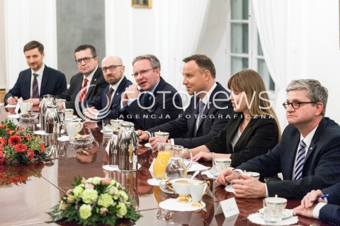  26.01.2018 WARSZAWA<br />SPOTKANIE PREZYDENTA RP Z SEKRETARZEM STANU USA<br />N/Z PREZYDENT RP ANDRZEJ DUDA<br /> 