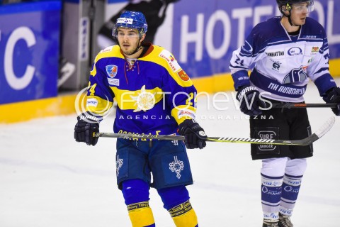  26.01.2018 GDANSK<br />HOKEJ - PHL - POLSKA LIGA HOKEJA SEZON 2017/2018<br />MECZ MH AUTOMATYKA GDANSK - TATRYSKI PODHALE NOWY TARG<br />N/Z OSKAR JASKIEWICZ<br /> 