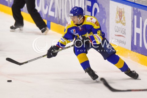  26.01.2018 GDANSK<br />HOKEJ - PHL - POLSKA LIGA HOKEJA SEZON 2017/2018<br />MECZ MH AUTOMATYKA GDANSK - TATRYSKI PODHALE NOWY TARG<br />N/Z MATEUSZ MICHALSKI<br /> 