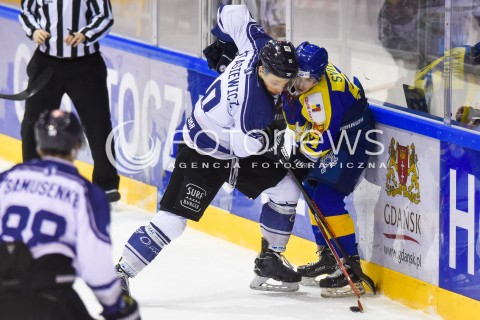 26.01.2018 GDANSK<br />HOKEJ - PHL - POLSKA LIGA HOKEJA SEZON 2017/2018<br />MECZ MH AUTOMATYKA GDANSK - TATRYSKI PODHALE NOWY TARG<br />N/Z JAKUB STASIEWICZ ALEXIS SVITAC<br /> 