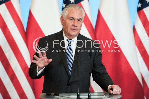  27.01.2018 WARSZAWA KPRM<br />WIZYTA SEKRETARZA STANU USA<br />KONFERENCJA PRASOWA Z UDZIALEM MINISTRA SPRAW ZAGRANICZNYCH POLSKI<br />N/Z SEKRETARZ STANU USA REX TILLERSON<br /> 