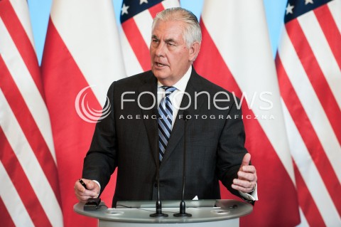  27.01.2018 WARSZAWA KPRM<br />WIZYTA SEKRETARZA STANU USA<br />KONFERENCJA PRASOWA Z UDZIALEM MINISTRA SPRAW ZAGRANICZNYCH POLSKI<br />N/Z SEKRETARZ STANU USA REX TILLERSON<br /> 