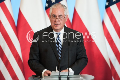  27.01.2018 WARSZAWA KPRM<br />WIZYTA SEKRETARZA STANU USA<br />KONFERENCJA PRASOWA Z UDZIALEM MINISTRA SPRAW ZAGRANICZNYCH POLSKI<br />N/Z SEKRETARZ STANU USA REX TILLERSON<br /> 