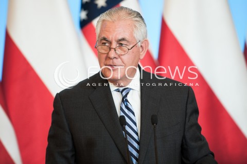  27.01.2018 WARSZAWA KPRM<br />WIZYTA SEKRETARZA STANU USA<br />KONFERENCJA PRASOWA Z UDZIALEM MINISTRA SPRAW ZAGRANICZNYCH POLSKI<br />N/Z SEKRETARZ STANU USA REX TILLERSON<br /> 