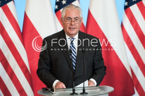  27.01.2018 WARSZAWA KPRM<br />WIZYTA SEKRETARZA STANU USA<br />KONFERENCJA PRASOWA Z UDZIALEM MINISTRA SPRAW ZAGRANICZNYCH POLSKI<br />N/Z SEKRETARZ STANU USA REX TILLERSON<br /> 