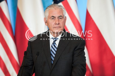 27.01.2018 WARSZAWA KPRM<br />WIZYTA SEKRETARZA STANU USA<br />KONFERENCJA PRASOWA Z UDZIALEM MINISTRA SPRAW ZAGRANICZNYCH POLSKI<br />N/Z SEKRETARZ STANU USA REX TILLERSON<br /> 