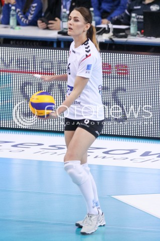  28.01.2018 RZESZOW <br />SIATKOWKA LIGA SIATKOWKI KOBIET LSK 2017/2018 WOMEN VOLLEYBALL POLAND POLISH LEAGUE <br />MECZ DEVELOPRES SKYRES RZESZOW - LEGIONOVIA LEGIONOWO <br />N/Z KATARZYNA ZABINSKA SYLWETKA <br /> 