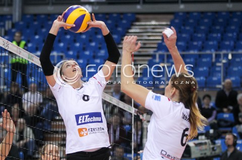  28.01.2018 RZESZOW <br />SIATKOWKA LIGA SIATKOWKI KOBIET LSK 2017/2018 WOMEN VOLLEYBALL POLAND POLISH LEAGUE <br />MECZ DEVELOPRES SKYRES RZESZOW - LEGIONOVIA LEGIONOWO <br />N/Z ANNA KACZMAR KATARZYNA ZABINSKA <br /> 