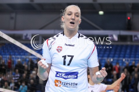  28.01.2018 RZESZOW <br />SIATKOWKA LIGA SIATKOWKI KOBIET LSK 2017/2018 WOMEN VOLLEYBALL POLAND POLISH LEAGUE <br />MECZ DEVELOPRES SKYRES RZESZOW - LEGIONOVIA LEGIONOWO <br />N/Z JULIIA ANDRUSHKO ( JULIA ANDRUSZKO ) RADOSC EMOCJE SYLWETKA <br /> 