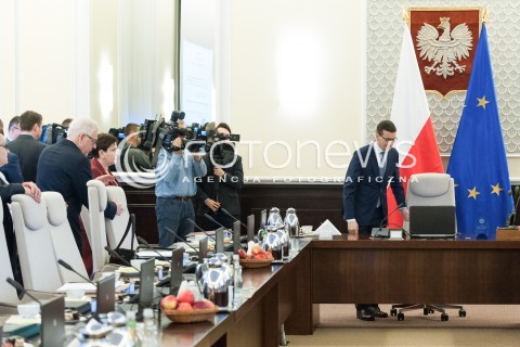  30.01.2018 WARSZAWA<br />POSIEDZENIE RADY MINISTROW<br />N/Z MATEUSZ MORAWIECKI PREMIER DZIENNIKARZE<br /> 