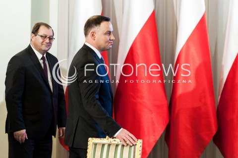  30.01.2018 WARSZAWA PALAC PREZYDENCKI<br />PODPISANIE USTAWY O OGRANICZENIU HANDLU W NIEDZIELE I SWIETA PRZEZ PREZYDENTA<br />N/Z PREZYDENT RP ANDRZEJ DUDA<br /> 