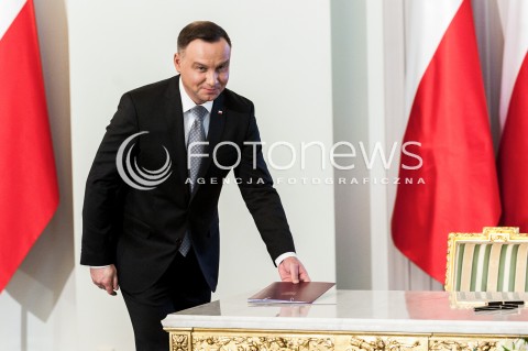  30.01.2018 WARSZAWA PALAC PREZYDENCKI<br />PODPISANIE USTAWY O OGRANICZENIU HANDLU W NIEDZIELE I SWIETA PRZEZ PREZYDENTA<br />N/Z PREZYDENT RP ANDRZEJ DUDA<br /> 