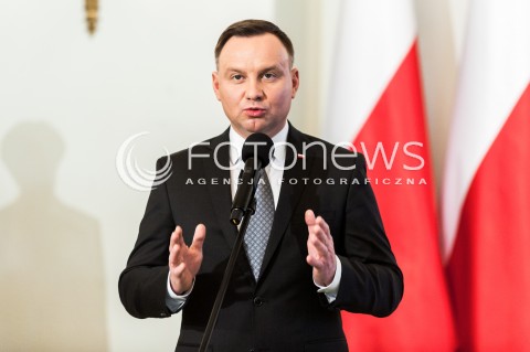  30.01.2018 WARSZAWA PALAC PREZYDENCKI<br />PODPISANIE USTAWY O OGRANICZENIU HANDLU W NIEDZIELE I SWIETA PRZEZ PREZYDENTA<br />N/Z PREZYDENT RP ANDRZEJ DUDA<br /> 