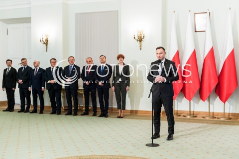  30.01.2018 WARSZAWA PALAC PREZYDENCKI<br />PODPISANIE USTAWY O OGRANICZENIU HANDLU W NIEDZIELE I SWIETA PRZEZ PREZYDENTA<br />N/Z PREZYDENT RP ANDRZEJ DUDA<br /> 