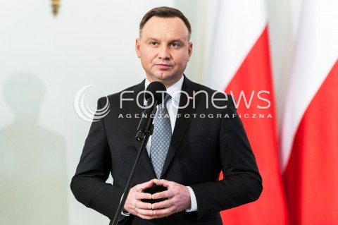  30.01.2018 WARSZAWA PALAC PREZYDENCKI<br />PODPISANIE USTAWY O OGRANICZENIU HANDLU W NIEDZIELE I SWIETA PRZEZ PREZYDENTA<br />N/Z PREZYDENT RP ANDRZEJ DUDA<br /> 