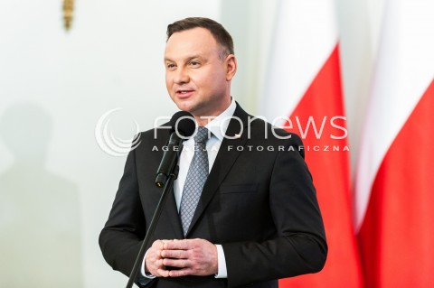  30.01.2018 WARSZAWA PALAC PREZYDENCKI<br />PODPISANIE USTAWY O OGRANICZENIU HANDLU W NIEDZIELE I SWIETA PRZEZ PREZYDENTA<br />N/Z PREZYDENT RP ANDRZEJ DUDA<br /> 