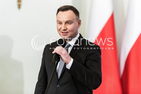  30.01.2018 WARSZAWA PALAC PREZYDENCKI<br />PODPISANIE USTAWY O OGRANICZENIU HANDLU W NIEDZIELE I SWIETA PRZEZ PREZYDENTA<br />N/Z PREZYDENT RP ANDRZEJ DUDA<br /> 