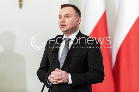  30.01.2018 WARSZAWA PALAC PREZYDENCKI<br />PODPISANIE USTAWY O OGRANICZENIU HANDLU W NIEDZIELE I SWIETA PRZEZ PREZYDENTA<br />N/Z PREZYDENT RP ANDRZEJ DUDA<br /> 