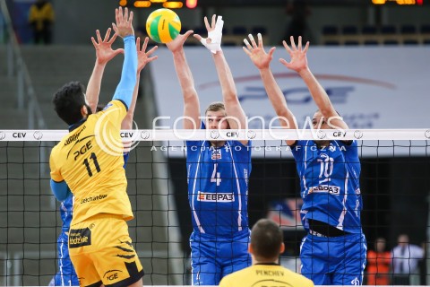  31.01.2018 LODZ<br />
SIATKOWKA LIGA MISTRZOW MEN VOLLEYBALL POLAND <br />
PGE SKRA BELCHATOW - DINAMO MOSCOW<br />
N/Z ALEXEY OSTAPENKO ALEXANDER MARKIN<br />
 