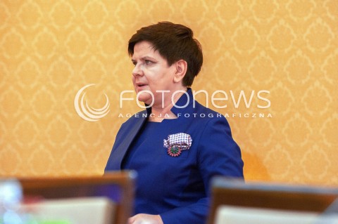 31.01.2018 WARSZAWA<br />INAUGURACYJNE POSIEDZENIE KOMITETU SPOLECZNEGO RADY MINISTROW<br />N/Z BEATA SZYDLO<br /> 