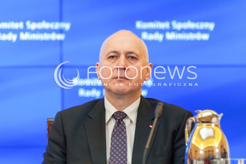  31.01.2018 WARSZAWA<br />INAUGURACYJNE POSIEDZENIE KOMITETU SPOLECZNEGO RADY MINISTROW<br />N/Z JOACHIM BRUDZINSKI<br /> 