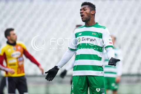  03.02.2018 GDANSK<br />PILKA NOZNA - SPARING<br />MECZ LECHIA GDANSK - CHOJNICZANKA CHOJNICE<br />N/Z GERSON GUIMARAES<br /> 