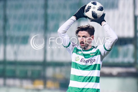  03.02.2018 GDANSK<br />PILKA NOZNA - SPARING<br />MECZ LECHIA GDANSK - CHOJNICZANKA CHOJNICE<br />N/Z FILIP MLADENOVIC<br /> 