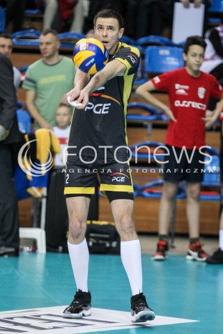  04.02.2018 RZESZOW <br />SIATKOWKA PLUSLIGA 2017/2018 MEN VOLLEYBALL POLAND POLISH PLUS LIGA LEAGUE SEASON 2017/2018 <br />MECZ ASSECO RESOVIA RZESZOW - PGE SKRA BELCHATOW <br />N/Z MARIUSZ WLAZLY SYLWETKA <br /> 