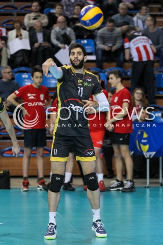  04.02.2018 RZESZOW <br />SIATKOWKA PLUSLIGA 2017/2018 MEN VOLLEYBALL POLAND POLISH PLUS LIGA LEAGUE SEASON 2017/2018 <br />MECZ ASSECO RESOVIA RZESZOW - PGE SKRA BELCHATOW <br />N/Z MILAD EBADIPOUR SYLWETKA <br /> 