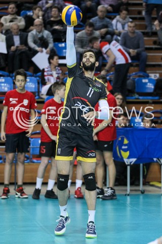  04.02.2018 RZESZOW <br />SIATKOWKA PLUSLIGA 2017/2018 MEN VOLLEYBALL POLAND POLISH PLUS LIGA LEAGUE SEASON 2017/2018 <br />MECZ ASSECO RESOVIA RZESZOW - PGE SKRA BELCHATOW <br />N/Z MILAD EBADIPOUR SYLWETKA <br /> 