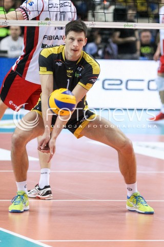  04.02.2018 RZESZOW <br />SIATKOWKA PLUSLIGA 2017/2018 MEN VOLLEYBALL POLAND POLISH PLUS LIGA LEAGUE SEASON 2017/2018 <br />MECZ ASSECO RESOVIA RZESZOW - PGE SKRA BELCHATOW <br />N/Z SRECKO LISINAC SYLWETKA <br /> 