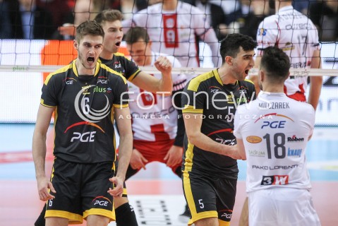  04.02.2018 RZESZOW <br />SIATKOWKA PLUSLIGA 2017/2018 MEN VOLLEYBALL POLAND POLISH PLUS LIGA LEAGUE SEASON 2017/2018 <br />MECZ ASSECO RESOVIA RZESZOW - PGE SKRA BELCHATOW <br />N/Z KAROL KLOS RADOSC EMOCJE <br /> 