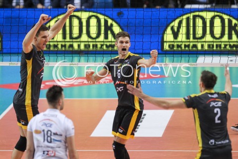  04.02.2018 RZESZOW <br />SIATKOWKA PLUSLIGA 2017/2018 MEN VOLLEYBALL POLAND POLISH PLUS LIGA LEAGUE SEASON 2017/2018 <br />MECZ ASSECO RESOVIA RZESZOW - PGE SKRA BELCHATOW <br />N/Z KAROL KLOS ALEKSANDER NEDELJKOVIC RADOSC EMOCJE <br /> 